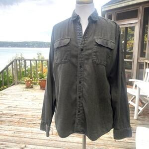 KÜHL Brava Shirt Women’s Medium Gray Cotton Tencel Long Sleeve Button Up